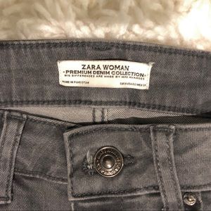 Zara Woman Premium Denim Grey Skinny Jeans